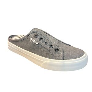 Taos NEW EZ Soul Grey Wash Canvas Slip on Sneakers SZ 7